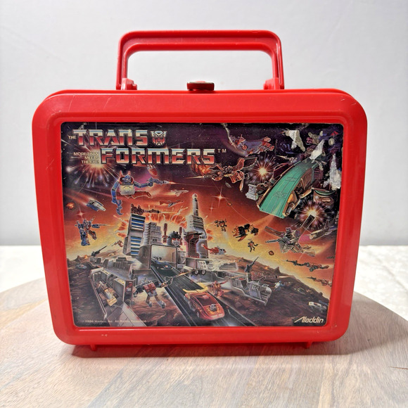 Thermos Other - Vintage 1986 Plastic Aladdin Hasbro Transformers Lunch Box No Thermos